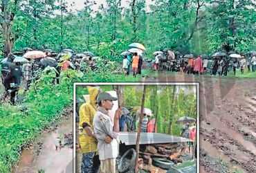 Gujarat’s tribal village awaits basic necessities: Villagers carry body 2 km on washed roads for final rites