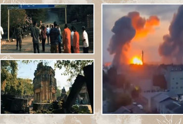 મિસાઇલ હુમલાથી બૌદ્ધ મંદિર કાટમાળમાં, થાઇલેન્ડ-કંબોડિયા યુદ્ધના ગંભીર પરિણામો.