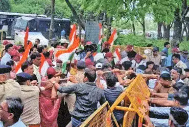 પાટનગરમાં વિધાનસભાનો ઘેરાવ કરવા જતા માજી સૈનિકોનું પોલીસ સાથે ઘર્ષણ
