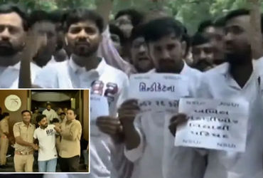 NSUI locks Gujarat University VC office, protests against alleged corruption in top brass
