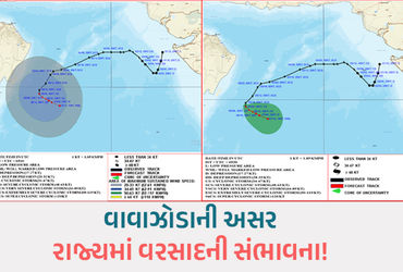 'શક્તિ' વાવાઝોડું નબળું પડ્યું,  5 કિલોમીટર પ્રતિ કલાકની ઝડપે દક્ષિણ તરફ આગળ વધ્યું