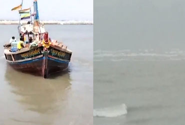 અરબી સમુદ્રમાં ઉનાની 'સૂરજ સલામતી' નામની બોટ ડૂબી, 8 માછીમારોનું રેસ્ક્યુ, ગીર સોમનાથમાં દરિયો થયો તોફાની