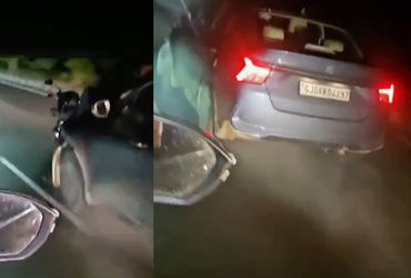 મહીસાગરના નરોડામાં હચમચાવી દેનારી ઘટના: કાર ચાલકે બાઈક અને ચાલકને 3 કિલોમીટર ઢસડ્યા, ઈજા થતાં હોસ્પિટલ ખસેડાયો