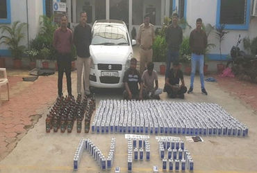 વડોદરા હાઇવે પરથી દારૂ ભરેલી કાર સાથે હરિયાણાના ત્રણ ખેપિયા પકડાયા