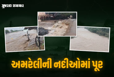 અમરેલીમાં અનરાધાર વરસાદ: ધોળાદ્રી નદીમાં આધેડ તણાયો, તાતણિયામાં પૂર આવતા ખોડિયાર મંદિરમાં પાણી ઘૂસ્યું