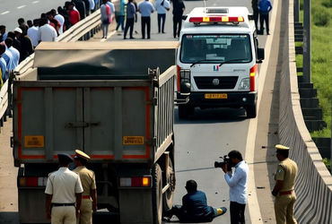 જયપુરમાં ડમ્પરનો કહેર: યુવકને કચડી, 100 મીટર ઢસડ્યો, શરીરના 3 ટુકડાં થયા.