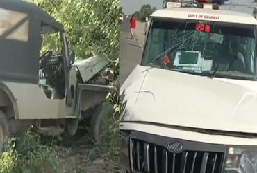 વાવ-થરાદ હાઈવે પર એસડીએમની કાર અને જીપ વચ્ચે અકસ્માત, 4 લોકો ઘાયલ થરાદ એસડીએમની કાર અને જીપ વચ્ચે વાવ થરાદ હાઈવે પર અકસ્માત, 4 લોકો ઘાયલ