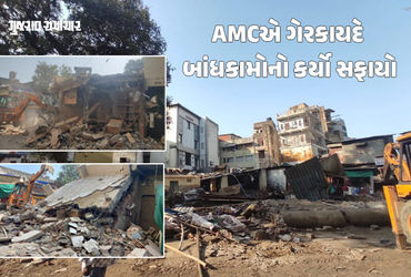 અમદાવાદમાં બુલડોઝર એક્શન: કાલુપુર અને અસારવામાં ગેરકાયદે બાંધકામો જમીનદોસ્ત કરાયા, જાહેર માર્ગો ખુલ્લા થયા