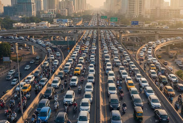 ગુજરાતમાં ટ્રાફિક વચ્ચે વાહનોની સંખ્યા 3.11 કરોડ થઈ, 10 વર્ષમાં 70% વધારો.