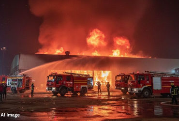 અમદાવાદ: દસક્રોઈના ટીંબામાં પ્લાસ્ટિક ફેક્ટરીમાં ભીષણ આગ, ફાયરબ્રિગેડની 15 ગાડીઓ ઘટનાસ્થળે પહોંચી.