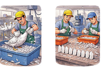 બેડમિન્ટન શટલકોકમાં હંસ અને બતકની પાંખો વપરાય છે.