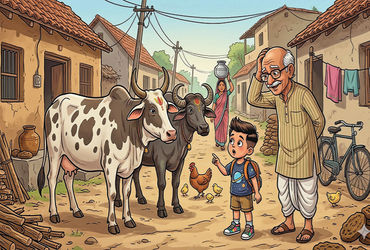 વાંદરાની પંગત VS માણસોની બુફે: જમવાની રીતમાં સરખામણીનો વ્યંગપૂર્ણ ચિતાર.