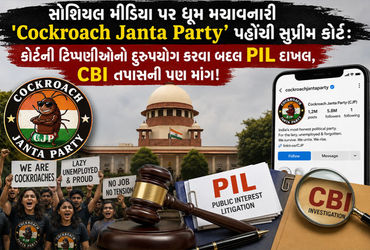 કોકરોચ જનતા પાર્ટીનો મામલો સુપ્રીમ કોર્ટ પહોંચ્યો: કોર્ટની ટિપ્પણીઓનો દુરુપયોગ કરવા બદલ PIL દાખલ, CBI તપાસની પણ માગ! | pil filed in supreme court against cockroach janta party cjp કોકરોચ જનતા પાર્ટીનો મામલો સુપ્રીમ કોર્ટ પહોંચ્યો: કોર્ટની ટિપ્પણીઓનો દુરુપયોગ કરવા બદલ PIL દાખલ, CBI તપાસની પણ માગ! | pil filed in supreme court against cockroach janta party cjp