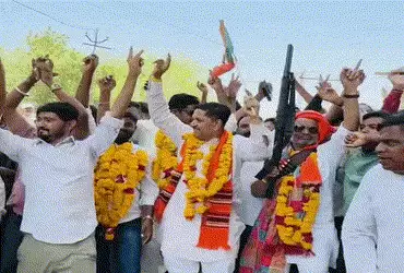 છોટા ઉદેપુર: ભાજપ સાંસદ, પુત્ર અને તાલુકા પ્રમુખ સામે પોલીસ કેસ, જીતની ઉજવણીમાં બંદૂક લહેરાવવી પડી ભારે