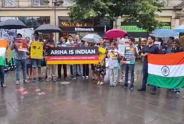 Indians in Germany hold a peaceful protest calling for baby Ariha's repatriation - Vimarsana News