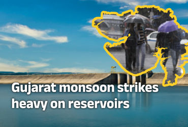 Gujarat's monsoon deluge: 66 reservoirs overflow, 91 on high alert | monsoon in gujarat soars up the water capacity of reservoirs in the state to an average 72 percent - Vimarsana News