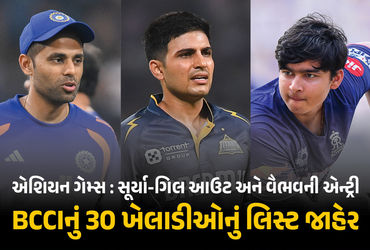 સૂર્યકુમાર અને શુભમન OUT, વૈભવ IN? એશિયન ગેમ્સ BCCIએ જાહેર કર્યું 30 ખેલાડીનું લિસ્ટ | Asian Games 2026: BCCI Announces 30 Player List Suryakumar Gill Out Vaibhav In સૂર્યકુમાર અને શુભમન OUT, વૈભવ IN? એશિયન ગેમ્સ BCCIએ જાહેર કર્યું 30 ખેલાડીનું લિસ્ટ | Asian Games 2026: BCCI Announces 30 Player List Suryakumar Gill Out Vaibhav In