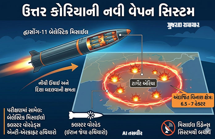 ક્લસ્ટર વૉર હેડ: ઉત્તર કોરિયાએ ઈરાન જેવું જ ઘાતક હથિયાર બનાવ્યું, જાપાન-અમેરિકા ટેન્શનમાં 1 - image