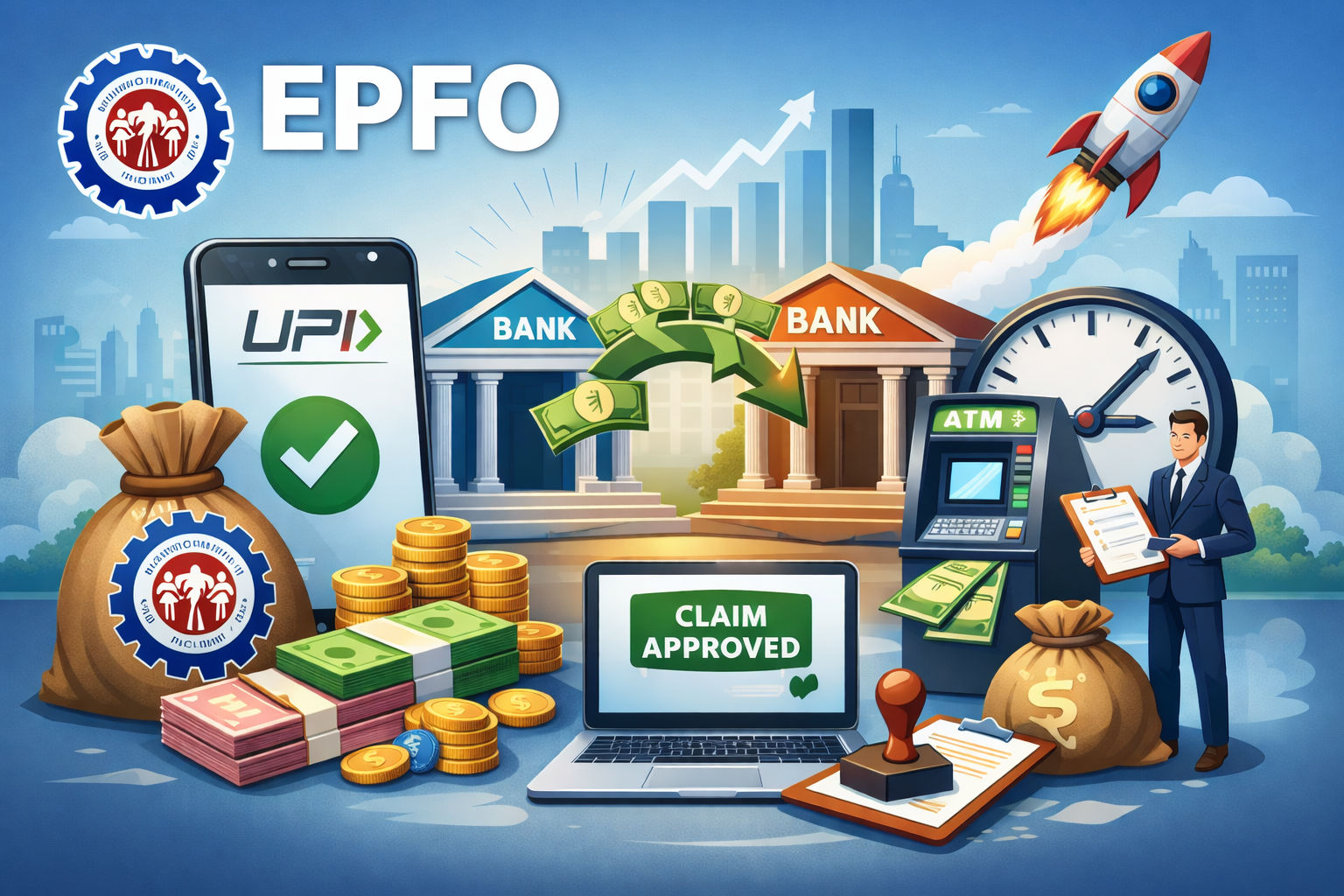 EPFO 3.0: PF ઉપાડવું હવે સરળ, UPIથી તરત ટ્રાન્સફર અને ઝડપી ક્લેમ સેટલમેન્ટ 1 - image