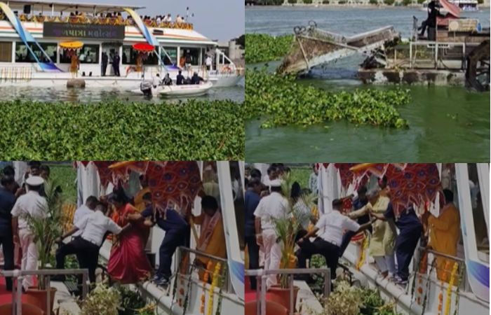 AMC’s inefficiency in removing water hyacinth disrupts Jal Yatra of Lord Jagannath