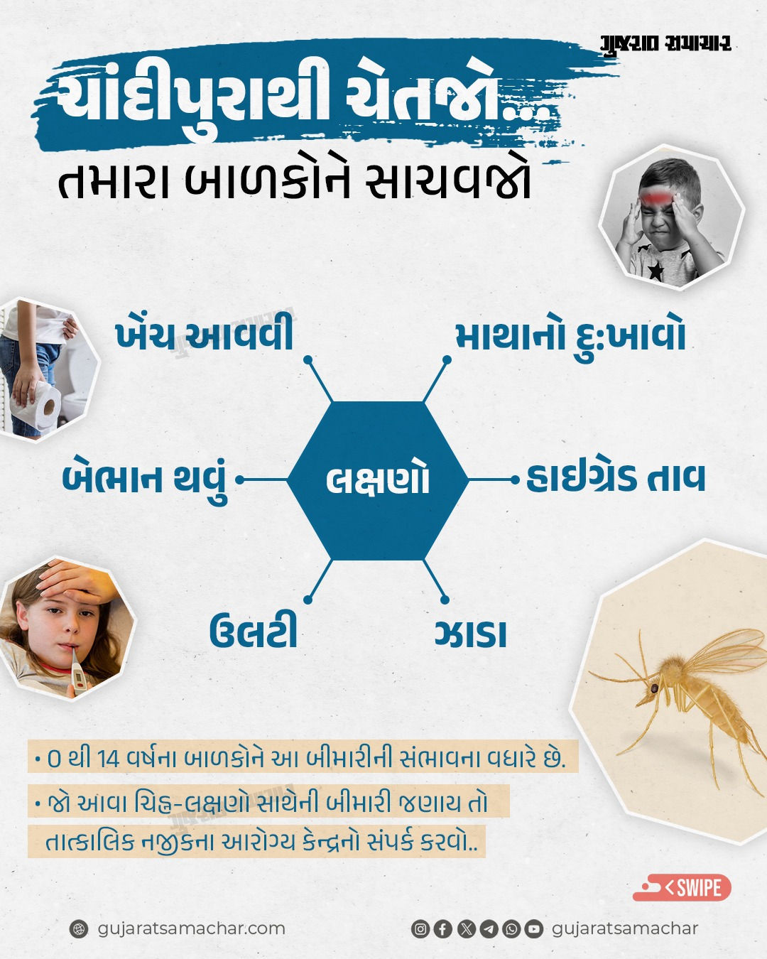 વડોદરામાં 8 મહિનાનું બાળક ચાંદીપુરા વાઈરસથી સંક્રમિત, અત્યાર સુધી 17 બાળકોના મોતથી હાહાકાર 2 - image