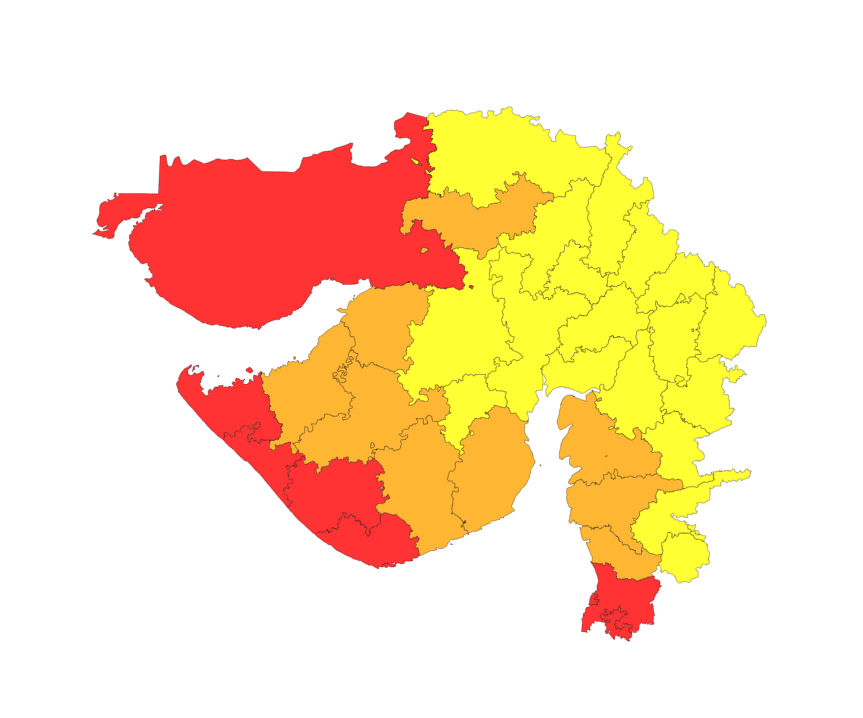 ગુજરાતમાં મેઘમહેર: હવામાન વિભાગે 7 જિલ્લામાં જાહેર કર્યું રેડ ઍલર્ટ, ભારેથી અતિભારે વરસાદની આગાહી 2 - image