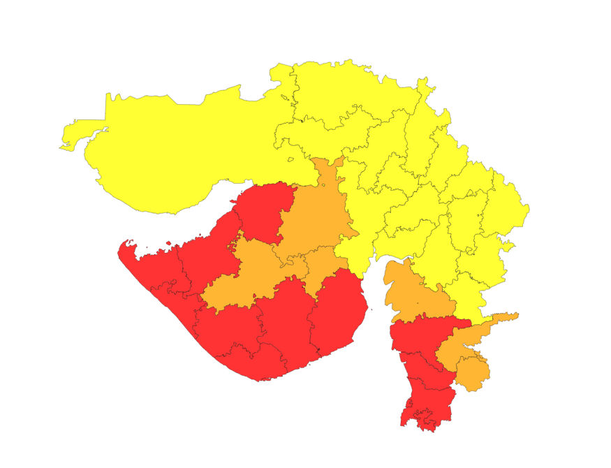 હવામાન વિભાગે કરી મોટી આગાહી, 13 જિલ્લામાં રેડ ઍલર્ટ જાહેર, આગામી 3 કલાક ભારે 2 - image