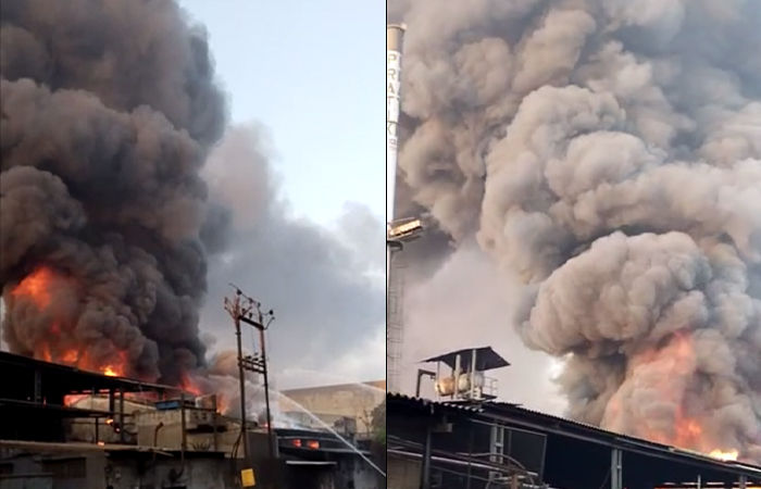 સુરતમાં પાંડેસરા GIDCમાં ખાનગી મીલમાં આગની ઘટના, ફાયરની વિભાગની 15 ગાડીઓ ઘટનાસ્થળે 1 - image