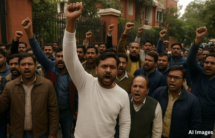 યુપીમાં આ કેવું 'યોગી રાજ'? શિક્ષણ ભરતી મામલે મોટી સંખ્યામાં ઉમેદવારોનો મંત્રીના ઘરે હલ્લાબોલ 1 - image