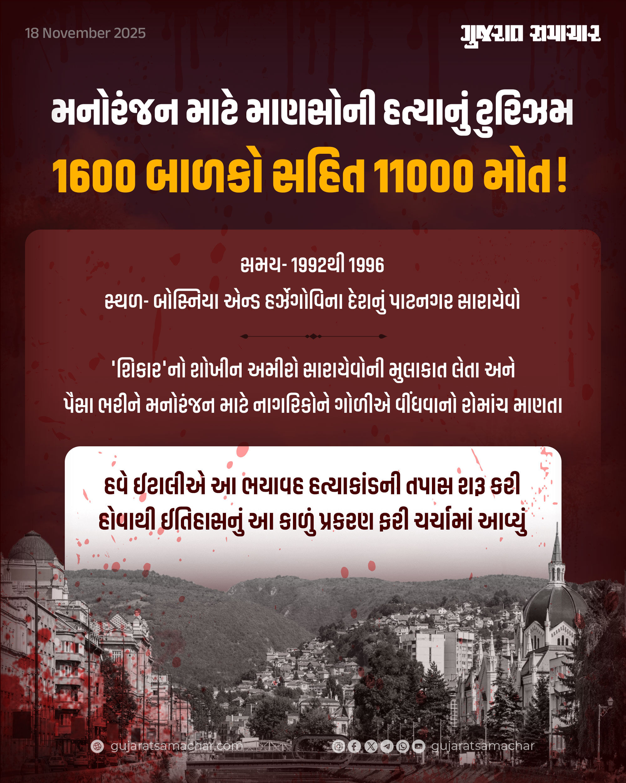 Explainer: માનવતા પર કલંક ‘સારાયેવો સફારી’, મનોરંજન માટે સામાન્ય માણસોને ગોળીએ વીંધવાનું ટુરિઝમ 2 - image