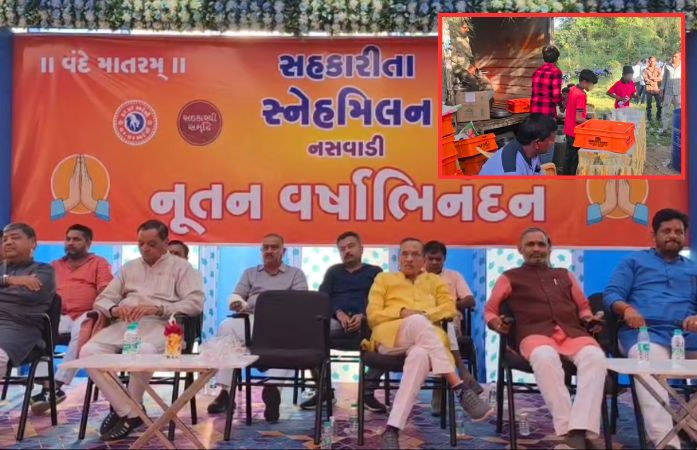 બરોડા ડેરીના કાર્યક્રમમાં વિવાદ: નેતાઓના સ્ટેજ સામે જ નાના બાળકો પાસે છાશનું વિતરણ કરાવાયું 3 - image