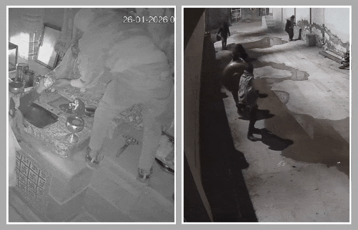 અમરેલીમાં ચોરોએ આસ્થાના કેન્દ્રમાં હાથ સાફ કર્યો! ગર્ભગૃહનો દરવાજો તોડી લાખોના આભૂષણ લઈ રફુચક્કર 1 - image