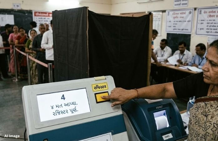 મહાનગર પાલિકાની ચૂંટણીમાં 4 ઉમેદવારને મત આપ્યા બાદ રજિસ્ટરનું બટન દબાવવું ફરજિયાત 1 - image