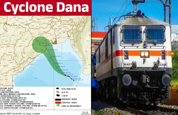 દાના વાવાઝોડાની અસર: ગુજરાતમાંથી પસાર થતી પશ્ચિમ રેલવેની આ ટ્રેન રદ, જાણો વિગતો 1 - image