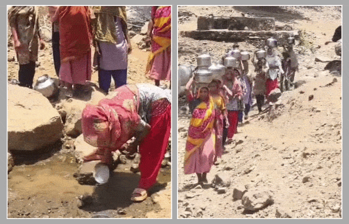 છોટા ઉદેપુરમાં 'નલ સે છલ': આકરી ગરમીમાં 2 બેડા પાણી માટે 2 કિલોમીટર દૂર પગપાળા જવું પડે છે, નસવાડી તાલુકાના ગામડાની બદતર હાલત 1 - image