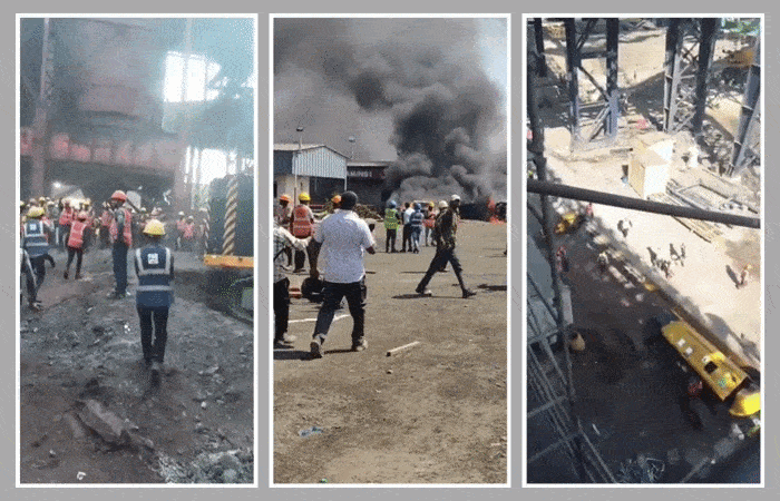 પાણીપત IOCLમાં વિરોધના પડઘા ગુજરાતમાં પડ્યા: હજીરામાં L&Tના કર્મચારીઓનો ઉગ્ર વિરોધ 1 - image