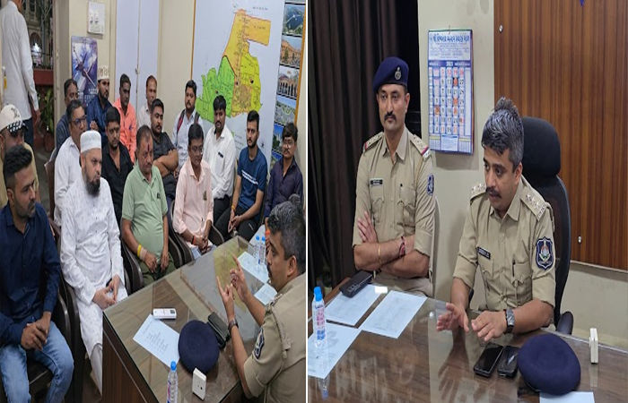 જામનગરમાં દિવાળીના તેહવાર નિમિત્તે હિન્દુ-મુસ્લિમ સમાજના અગ્રણીઓ સાથે શાંતિ સમિતિની બેઠક યોજાઇ 1 - image