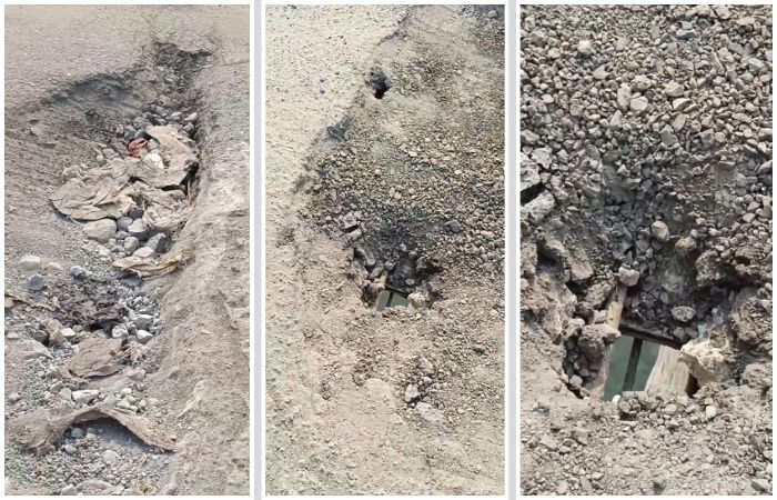 VIDEO: છોટાઉદેપુરમાં 'ગંભીરા-2'ની શક્યતા?, બ્રિજ પરના ગાબડામાંથી દેખાય છે નદી, રેલિંગની જગ્યાએ લગાવાયા વાંસ 2 - image