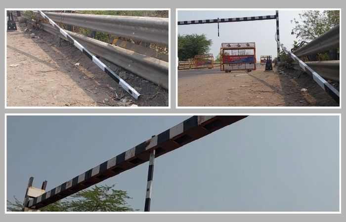 નર્મદા-વડોદરાને જોડતાં પુલ પર કાયદાના ધજાગરા: પ્રતિબંધ છતાં લોખંડની એન્ગલો તોડી ભારે વાહનોની એન્ટ્રી 2 - image