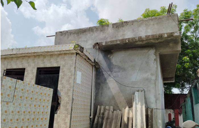 Sabarmati residents allege AAP worker of demolishing public toilet to build house