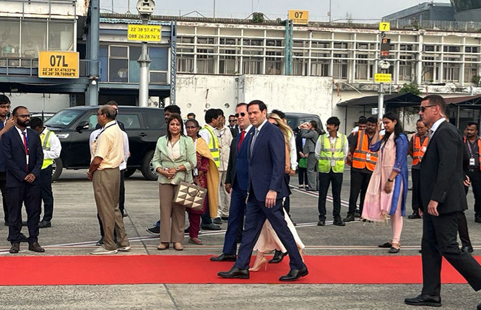 US Secy of State Marco Rubio Arrives in India