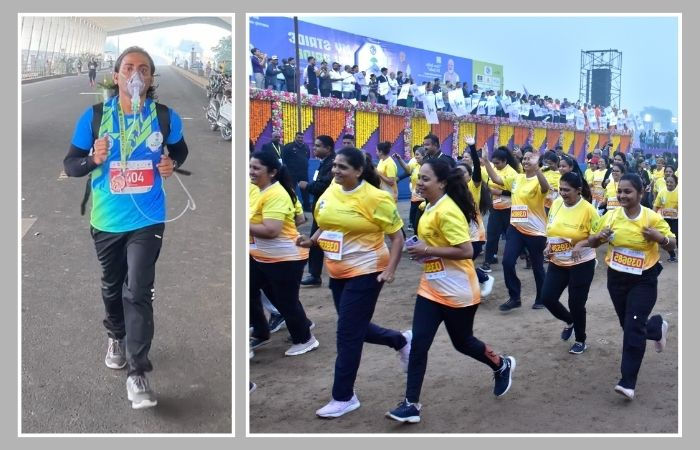 વડોદરા મેરેથોનમાં 1 લાખથી વધુ દોડવીરો જોડાયા, નશામુક્તિના શપથ અને પર્યાવરણ બચાવવાનો અનોખો સંદેશ 2 - image