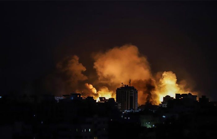 Israeli Airstrike In Gaza City