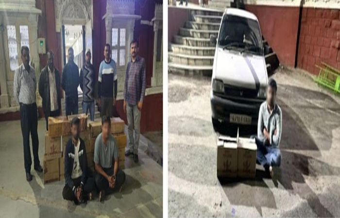 જામનગર નજીક વિભાપર ગામમાં એલસીબીનો દારૂ અંગે દરોડો : ઈંગ્લિશ દારૂ સાથે બે શખ્સો ઝડપાયા, અન્ય બે ના નામ ખુલ્યા 1 - image