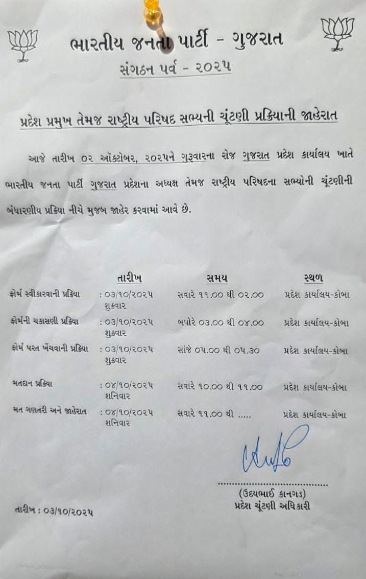 જગદીશ પંચાલ બનશે ગુજરાત ભાજપ પ્રદેશ પ્રમુખ, કાલે સત્તાવાર જાહેરાત અને પદગ્રહણ સમારોહ યોજાશે 2 - image