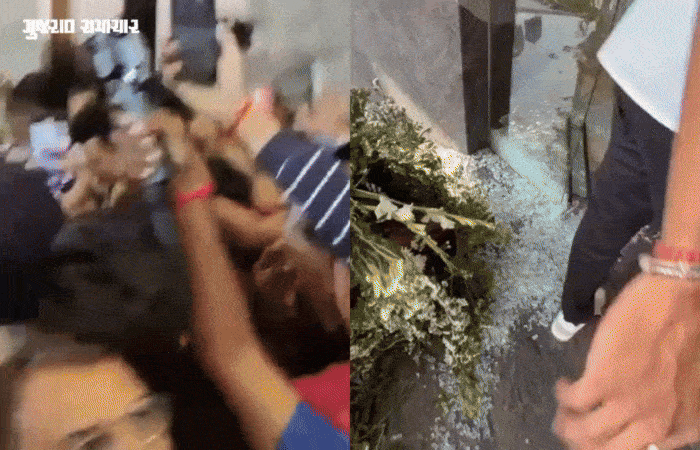 VIDEO | સુરત: ISPLની ઓપનિંગ સેરેમનીમાં બિગ-બીને જોવા ભારે પડાપડી, ભીડ બેકાબૂ થતા કાચનો ગેટ તૂટ્યો 1 - image