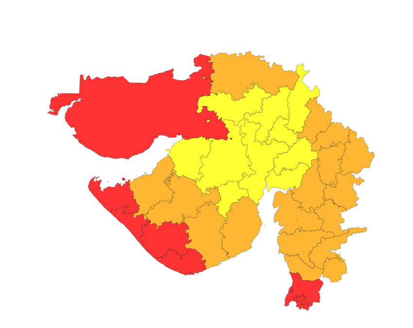 દ્વારકામાં મેઘરાજાની તોફાની બેટિંગ: માત્ર 2 કલાકમાં 5 ઇંચ વરસાદ, દ્વારકા સહિત 8 જિલ્લામાં રેડ ઍલર્ટ 4 - image