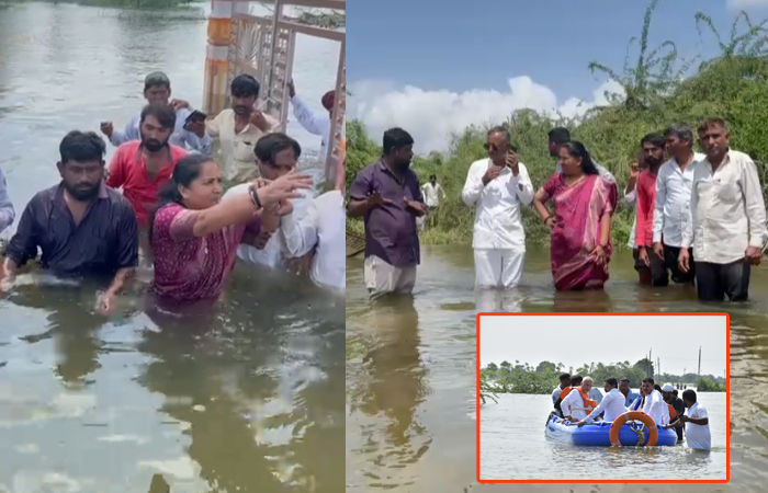 ગેનીબહેન ઠાકોર ગળાડૂબ પાણીમાં ઉતરી કરી પરિસ્થિતિની સમીક્ષા, CM પાસે રૂ. 1000 કરોડની સહાય માંગી 1 - image