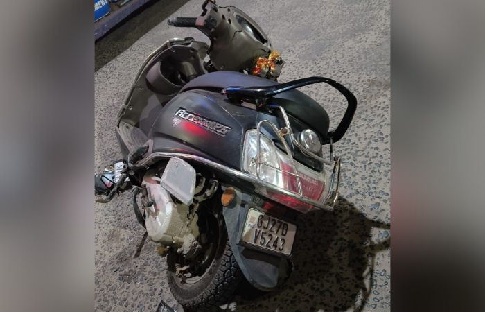 Moped rider killed pillion injured after being hit by unidentified vehicle in Ahmedabad