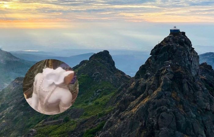 Girnar temple idol desecration Priest and photographer arrested for publicity stunt